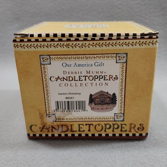 Our America Gift SANTA'S WORKSHOP #8041 By Debbie Mumm Candle Topper Collection - Picture 12 of 13